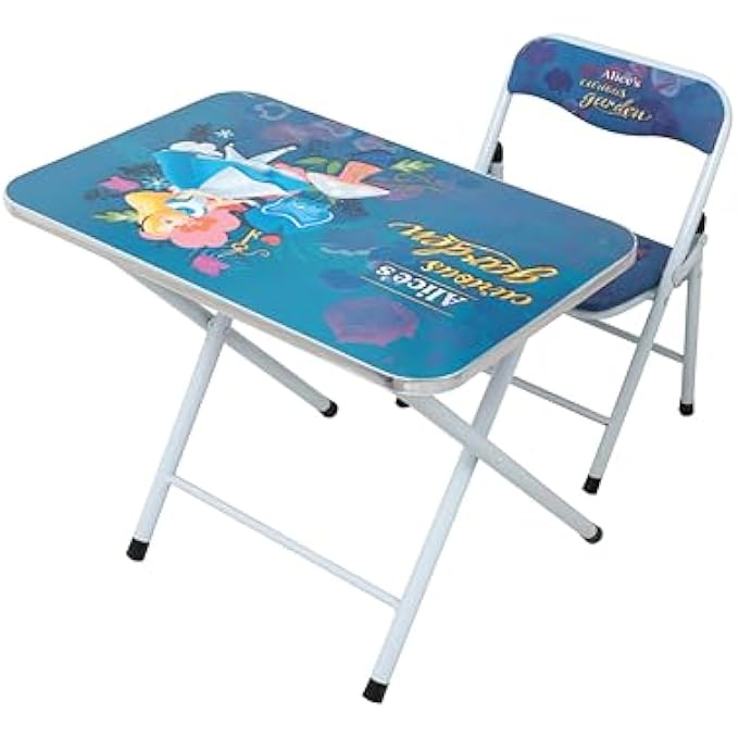 rayihni THE PRINCESS KIDS EDUCATIONAL TABLE AND CHAIR SET, STEEL AND POLIESTER CUSHION FOLDING MULTIPURPOSE TABLE CHAIR, TABLE CHAIR SET FOR GROWING KIDS - Image 2